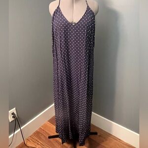 Navy with white polka dot summer dress